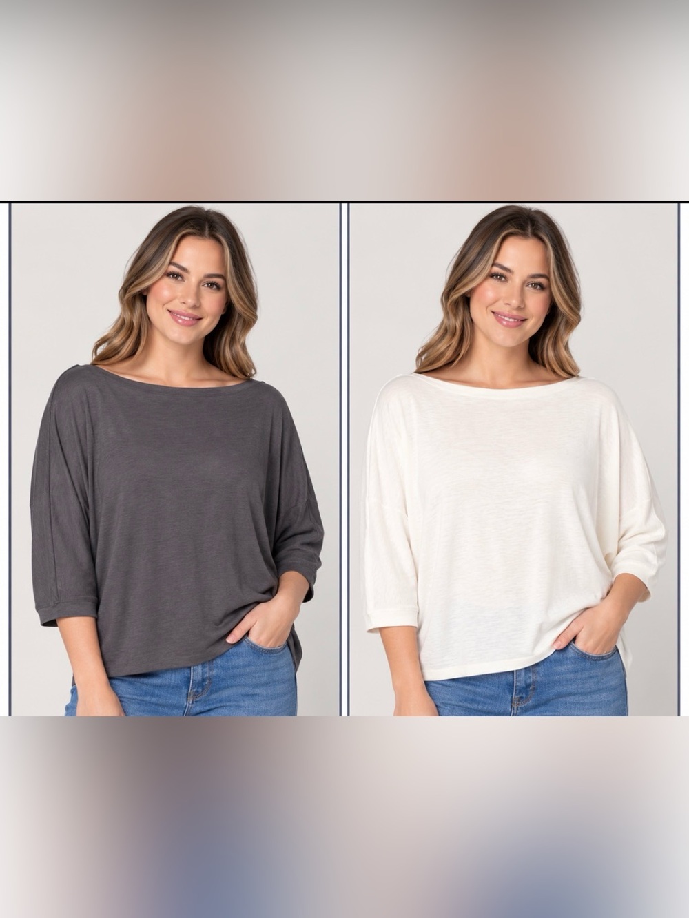 2 Pack- Barefoot Dreams Malibu Collection Slub Jersey Size L - A720495